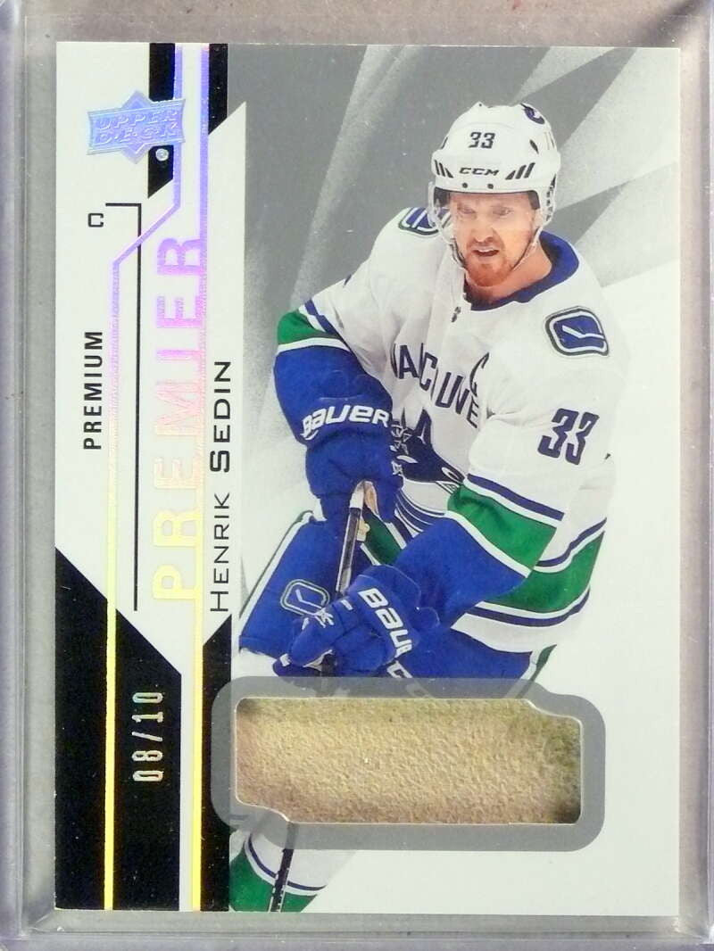 DELETE 33498 2018-19 Upper Deck UD Premier Premium Henrik Sedin Jersey Patch #D08/10