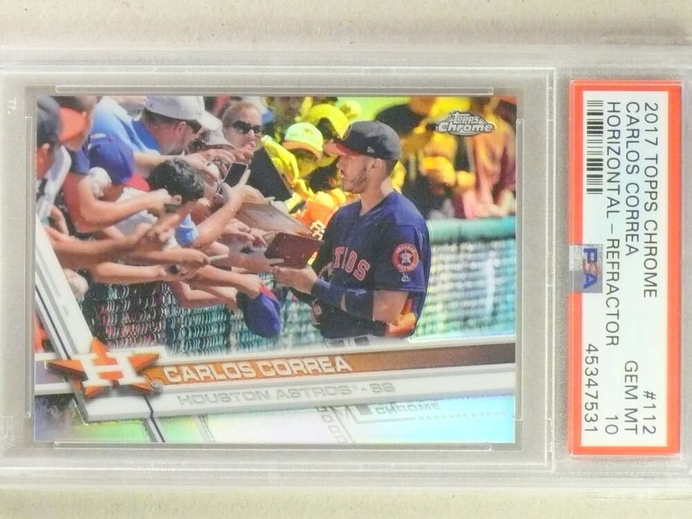 DELETE 33579 2017 Topps Chrome Refractor Carlos Correa Variation #112 PSA 10 GEM MINT