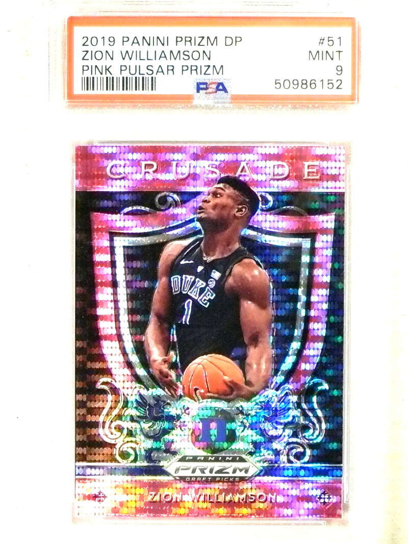 DELETE 33642 2019-20 Panini Prizm Draft Pink Pulsar Zion Williamson rc rookie #51 PSA 9