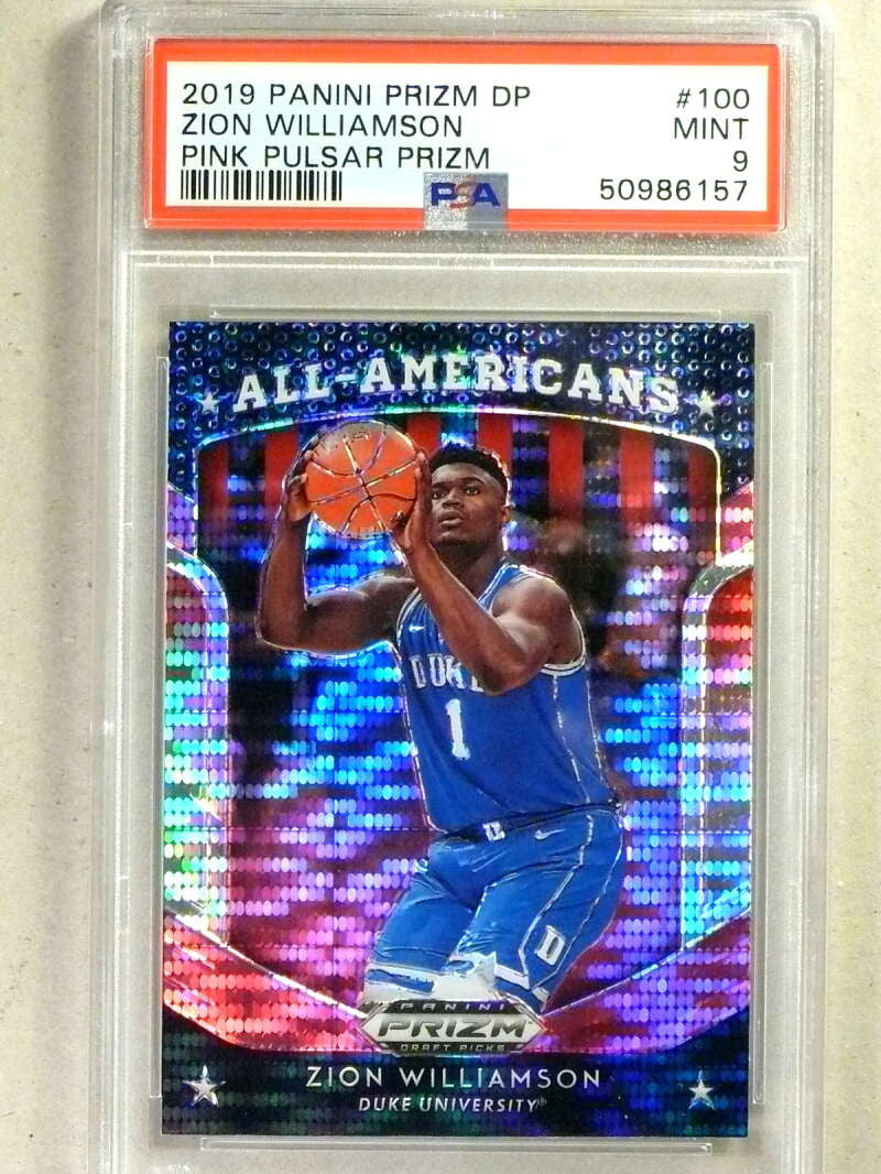 DELETE 33648 2019-20 Panini Prizm Pink Pulsar Zion Williamson rc rookie #100 PSA 9