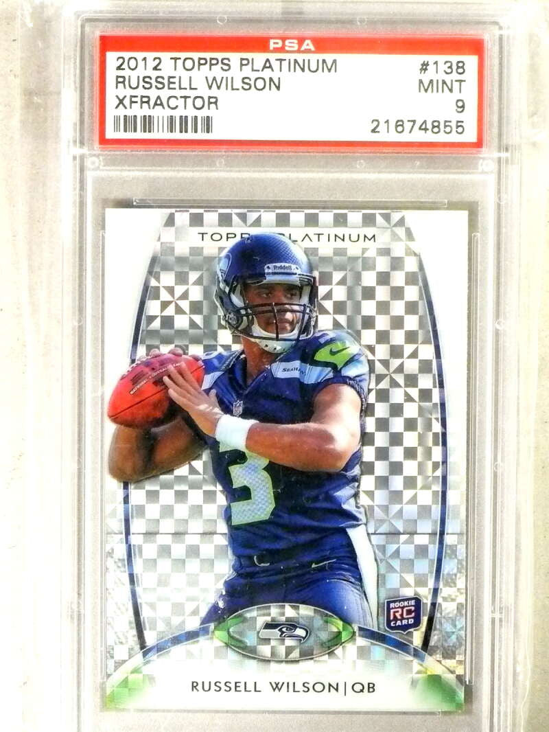 DELETE 33658 2012 Topps Platinum Xfractor Russell Wilson rc rookie #138 PSA 9 MINT