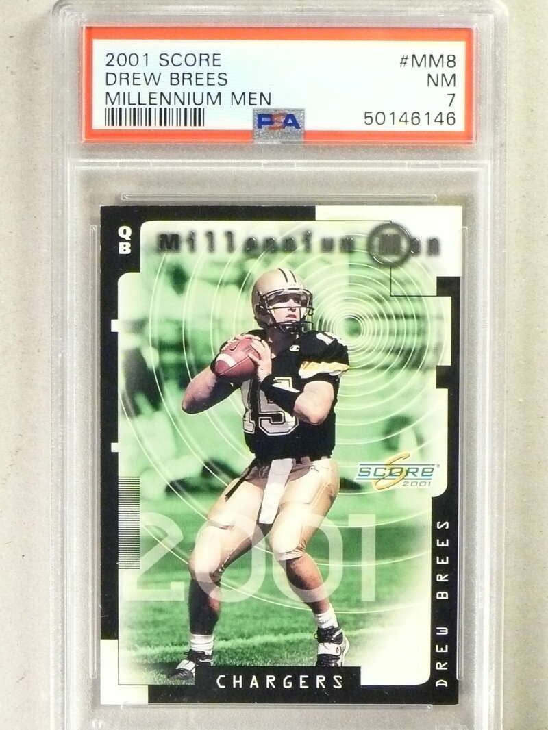 DELETE 33663 2001 Score Millenium Men Drew Brees rc rookie #950/1000 PSA 7 NM