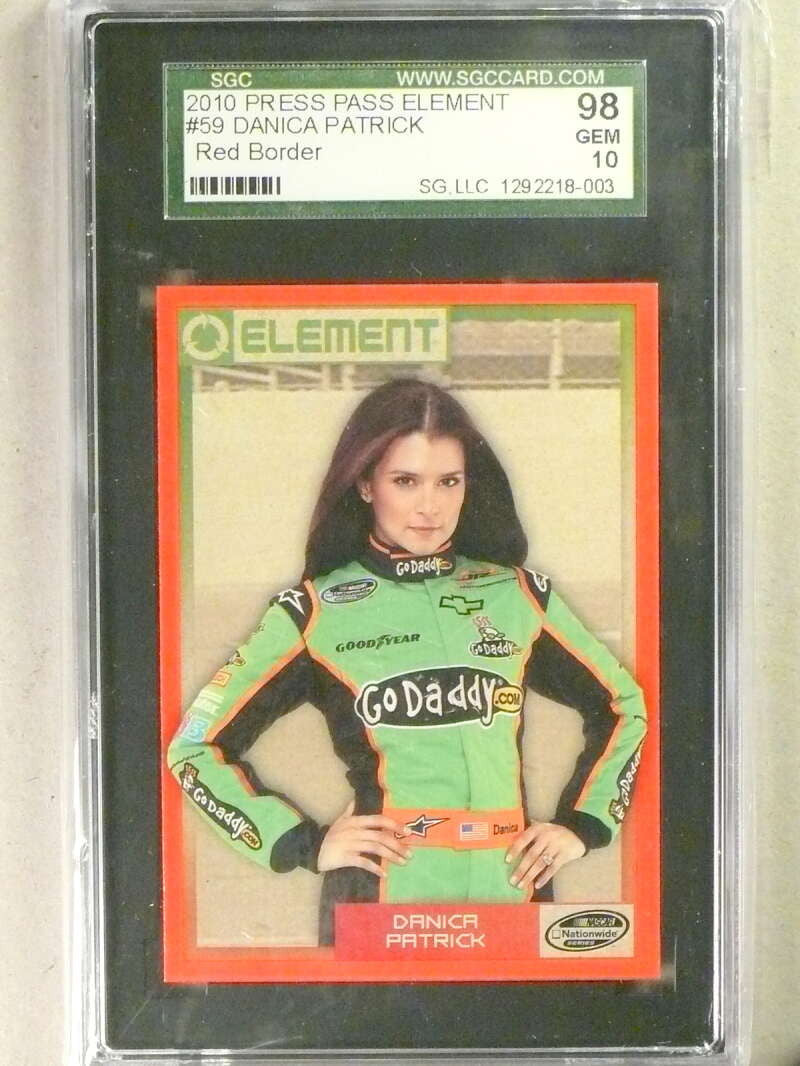 DELETE 33676 2010 Press Pass Element Red Border Danica Patrick rc rookie #59 SGC 98 GEM