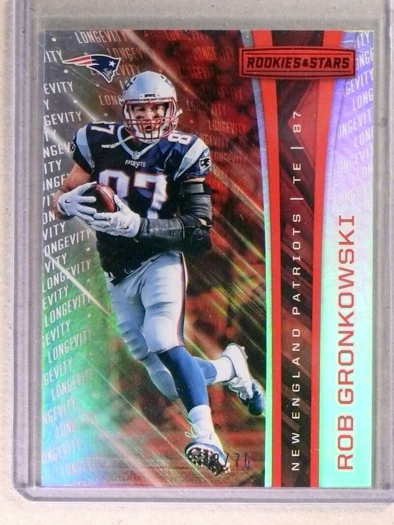 2017 Rookies and Stars Red Longevity Rob Gronkowski #D48/70 #36
