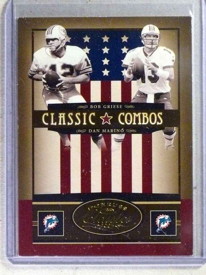 2005 Donruss Classics Classic Combos Gold Dan Marino Bob Griese #D059/100