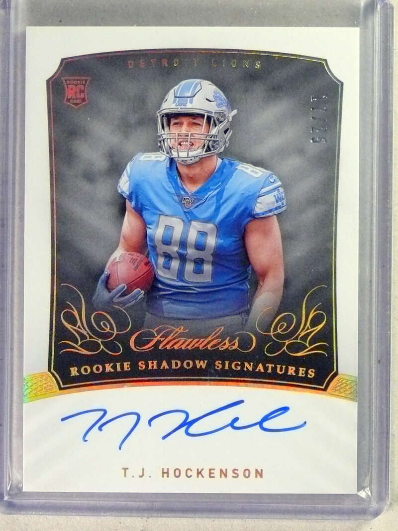 DELETE 34274 2019 Flawless Rookie Shadow Signatures T.J. Hockenson Autograph RC #D17/25