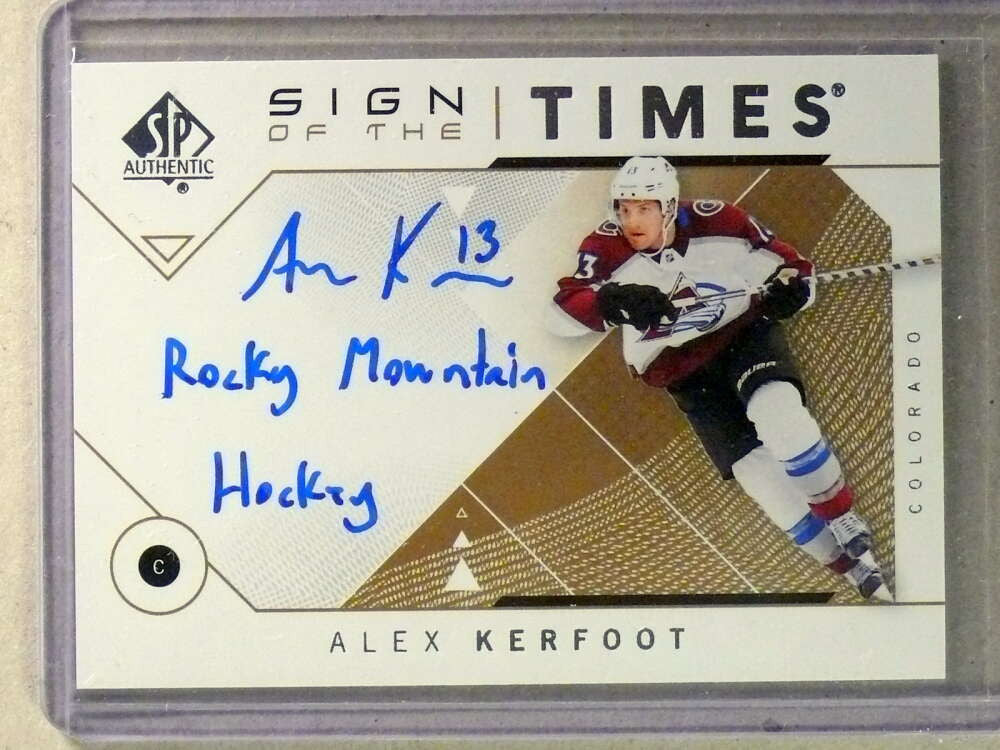 DELETE 34327 2018-19 SP Authentic Sign Of The Times Alex Kerfot Inscribed Autograph