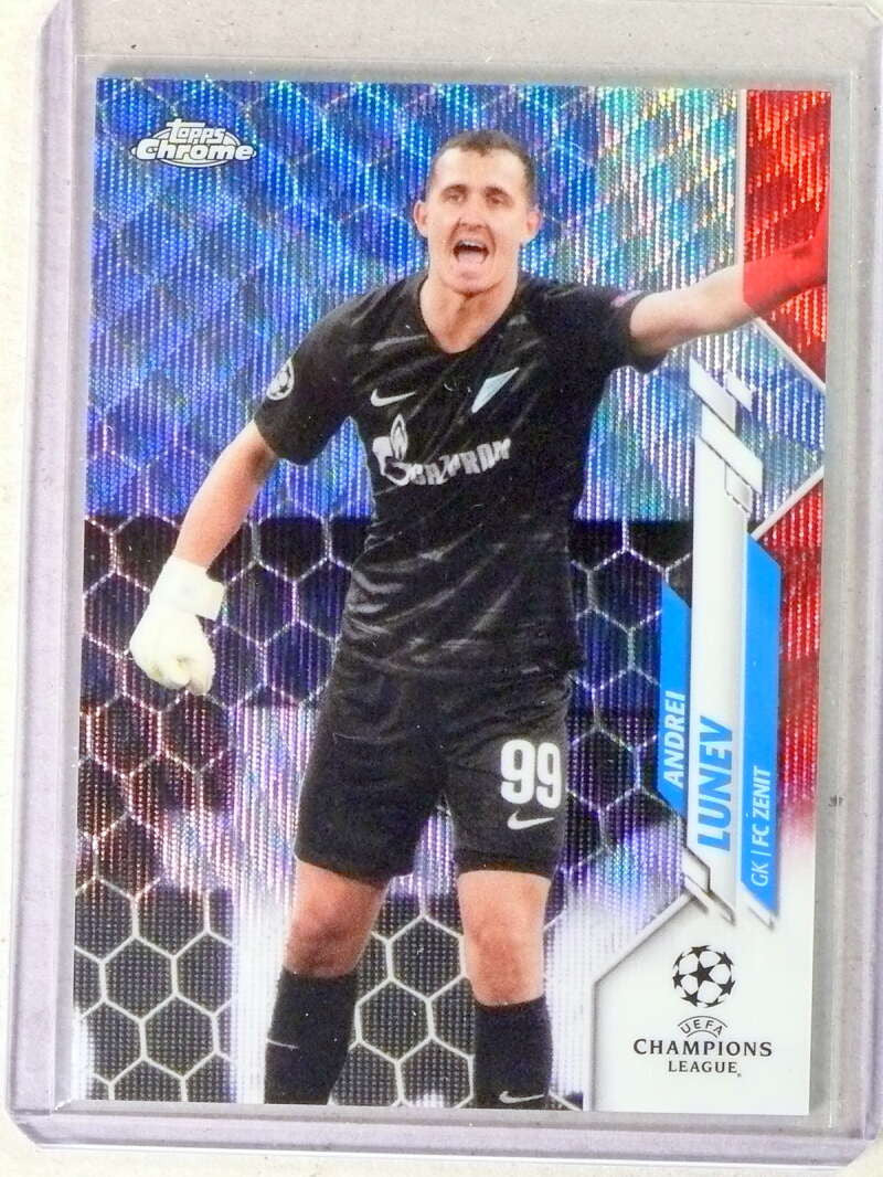 2019-20 Topps Chrome UEFA Champions Red Wave Refractor Andrei Lunv #D/10