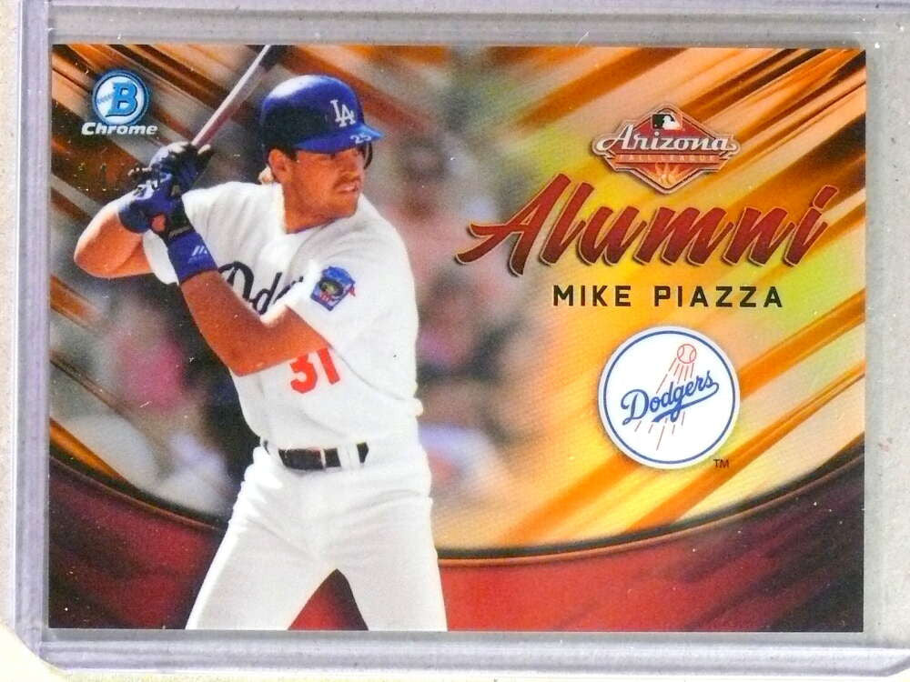 2019 Bowman Chrome AFL Alumni Orange Refractor Mike Piazza #D14/25