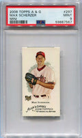 2008 Topps Allen &amp; Ginter Mini 297 Max Scherzer Rookie PSA 9 MINT