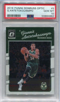 2016-17 Donruss Optic 5 Giannis Antetokounmpo PSA 10 GEM MT