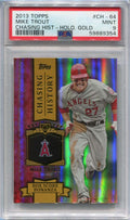 2013 Topps Chasing History Holofoil Gold ch64 Mike Trout PSA 9 MINT