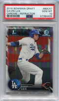 DELETE 111625 2016 Bowman Chrome Draft Refractor bdc67 Gavin Lux Rookie PSA 10 GEM MT