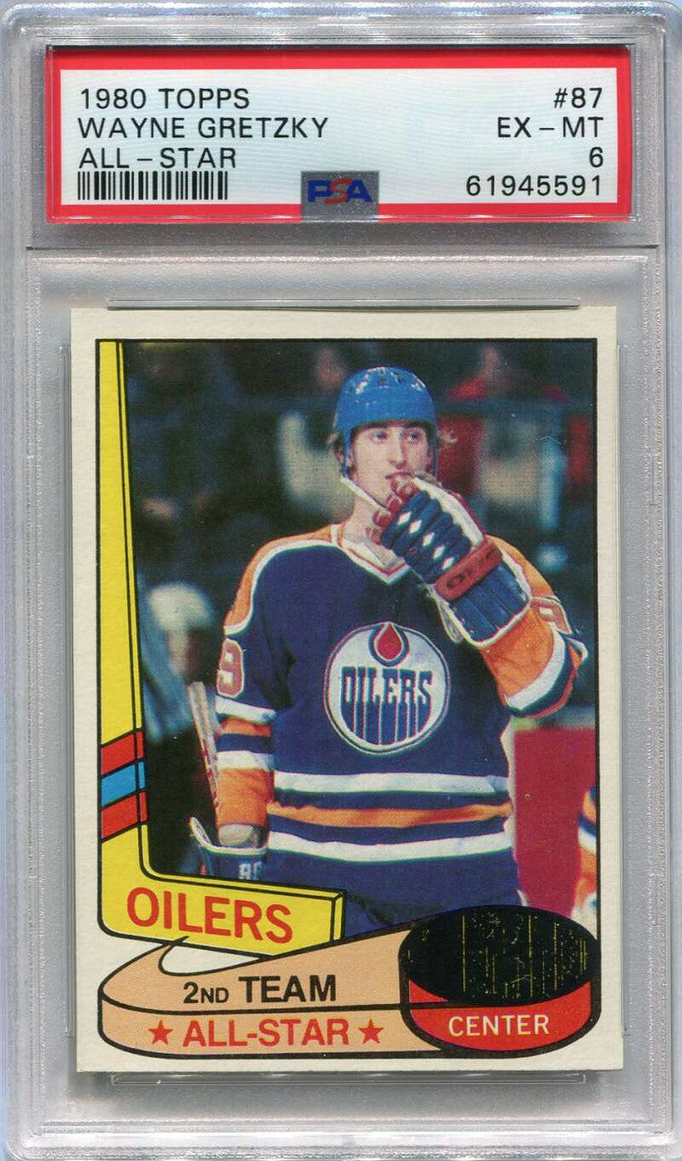 1980-81 Topps 87 Wayne Gretzky as2 2nd Team All-Star PSA 6 EX-MT