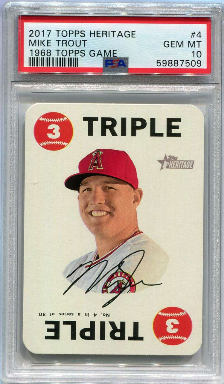 2017 Topps Heritage Topps Game 1968 4 Mike Trout PSA 10 GEM MT
