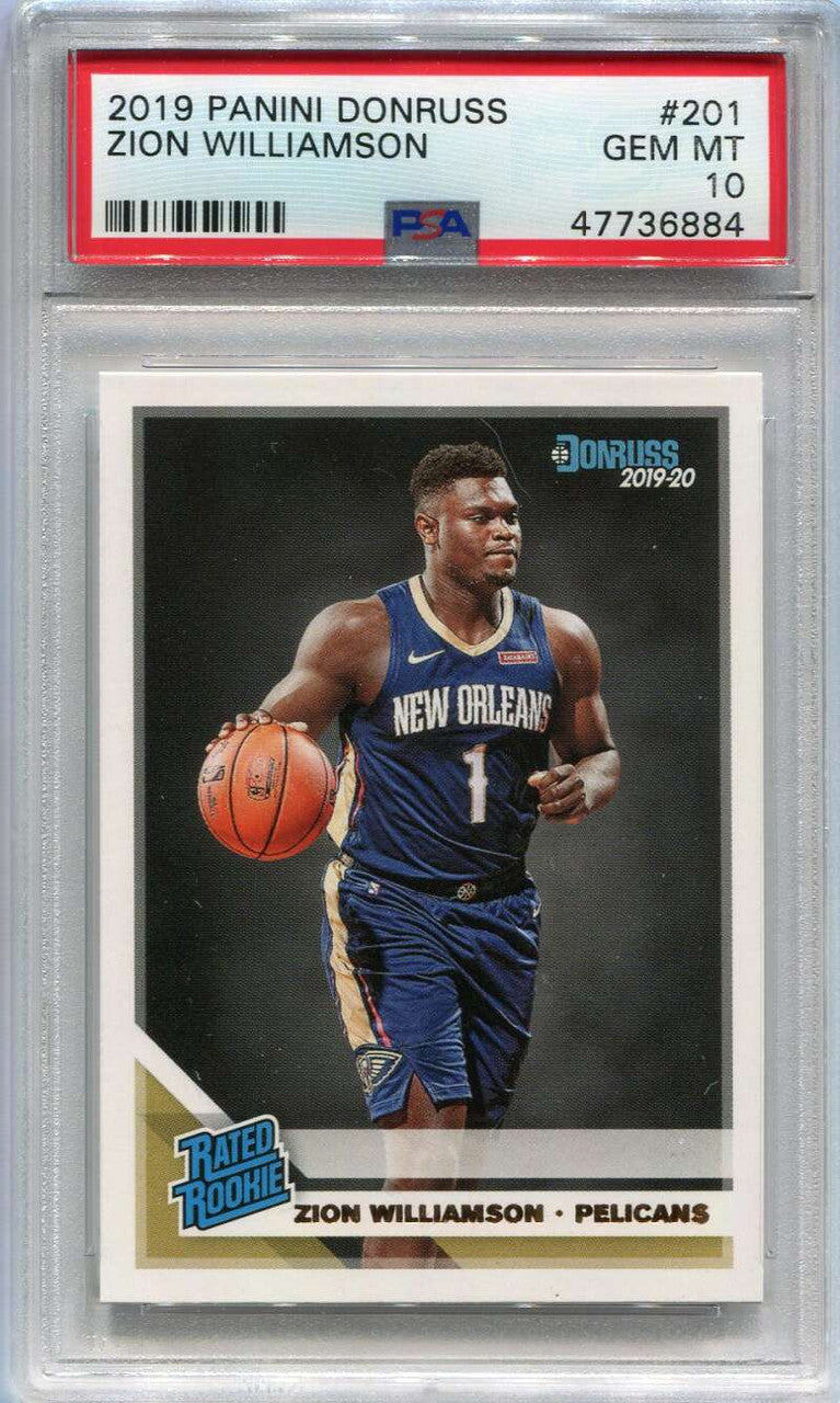 DELETE 111732 2019-20 Donruss 201 Zion Williamson RR Rated Rookie PSA 10 GEM MT