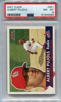 2001 Fleer Tradition 451 Albert Pujols Rookie PSA 8 NM-MT