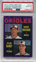 SOLD 111763 2013 Topps Heritage Chrome Purple Refractor hc94 Manny Machado Rookie PSA 10 GEM