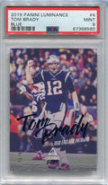 SOLD 111787 2019 Panini Luminance Blue 4 Tom Brady 73/99 PSA 9 MINT