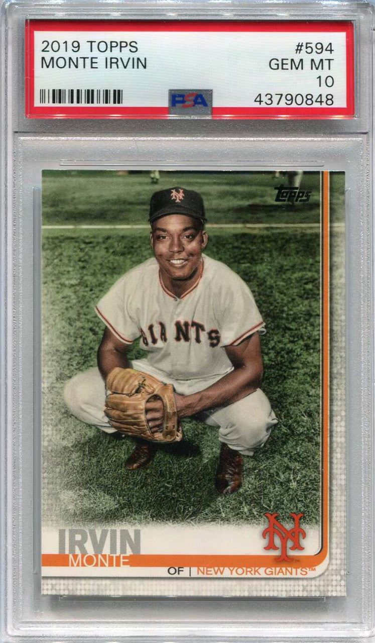 2019 Topps Base Set Legend Variations 594 Monte Irvin SP PSA 10 GEM MT POP 4