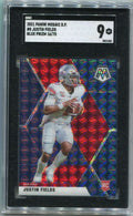 DELETE 111844 2021 Panini Mosaic Draft Mosaic Blue 8 Justin Fields Rookie 16/75 SGC 9 MINT