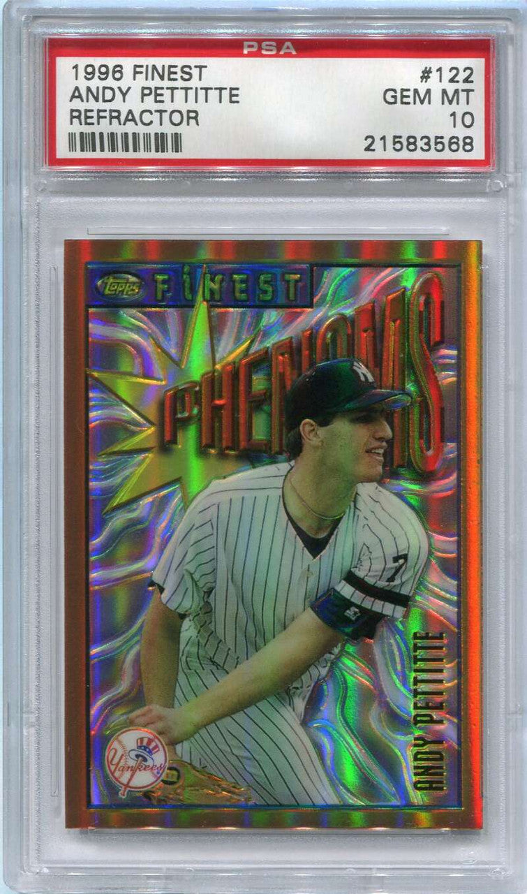 SOLD 111874 1996 Finest Refractor 122 Andy Pettitte Bronze Common PSA 10 GEM MT