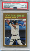 2020 Topps Heritage Minors Gold 41 Ezequiel Duran Rookie 12/15 PSA 10 GEM MT