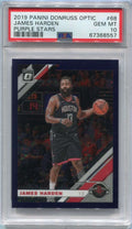 2019-20 Donruss Optic Purple Stars 68 James Harden 22/29 PSA 10 GEM MT