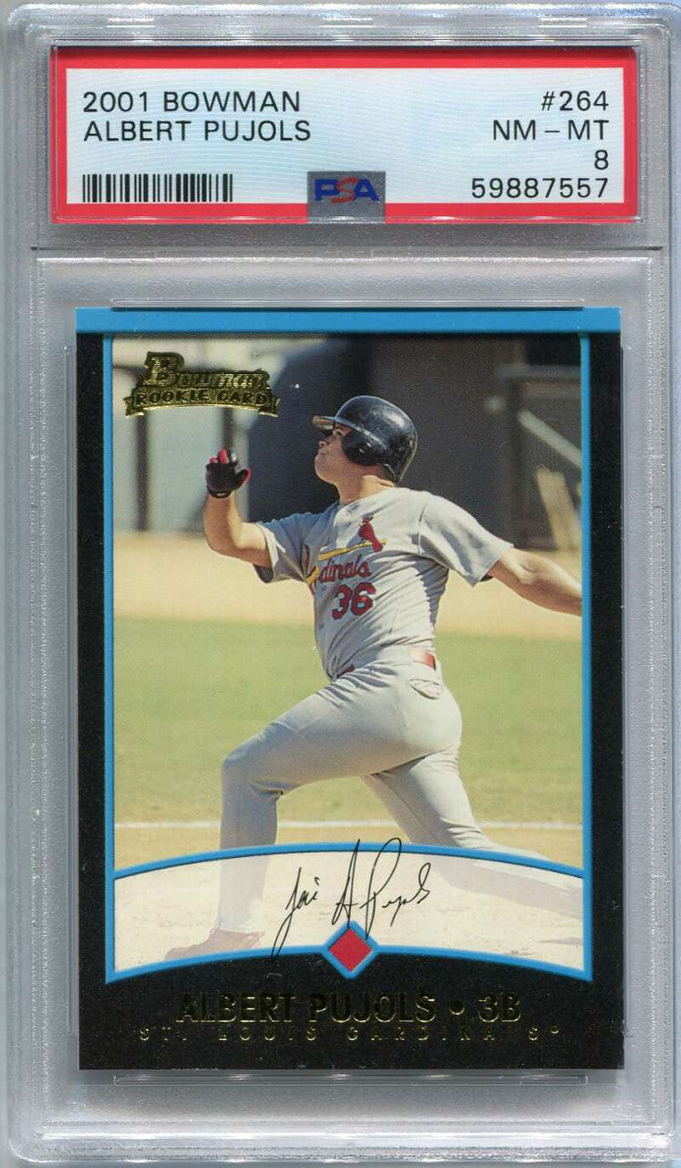 2001 Bowman 264 Albert Pujols Rookie PSA 8 NM-MT