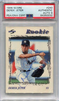 SOLD 112019 1996 Score 240 Derek Jeter PSA DNA Certified Auto PSA 8 Authentic