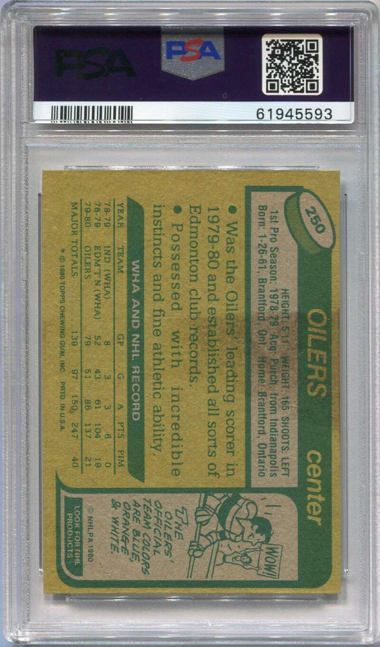 1980-81 Topps 250 Wayne Gretzky UER PSA 5 EX 61945593
