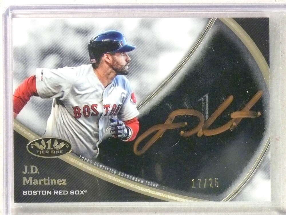DELETE 112080 2020 Topps Tier One Talent Bronze Ink J.D. Martinez Autograph Auto #D17/25