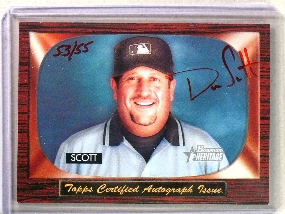 DELETE 112084 2004 Bowman Hertitage Signs Of Authority Red Dale Scott Autograph #D53/55