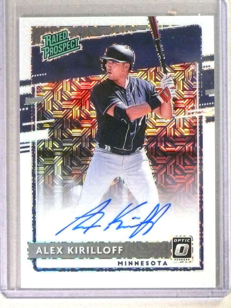 DELETE 112096 2020 Donruss Optic Rated White Mojo Alex Kirilloff Autograph auto rc /99
