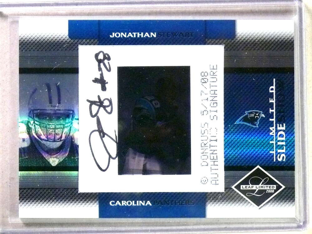 2008 Leaf Limited Slideshow Jonathan Stewart Autograph Auto #D37/50 #SS12
