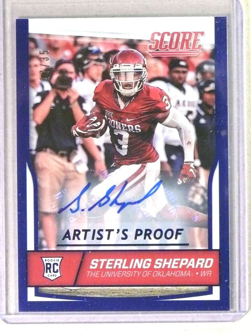 DELETE 112152 2016 Score Blue Artist's Proof Sterling Shepard Rookie RC Autograph #D/35