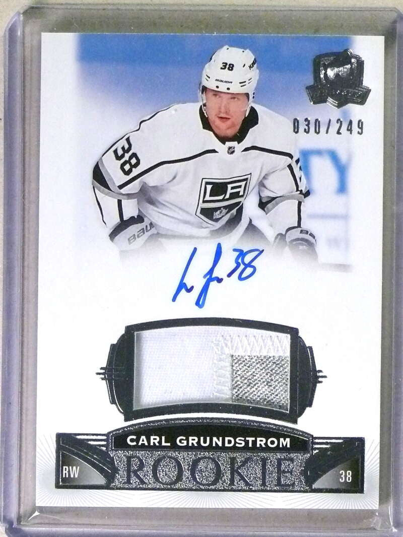 DELETE 112199 2019-20 The Cup Carl Grundstrom Rookie RC Autograph Auto Patch #D030/249