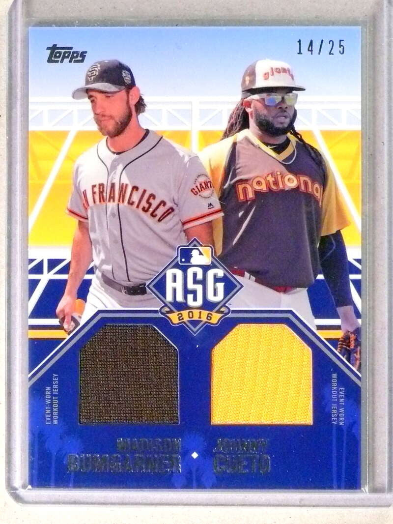DELETE 112202 2016 ToppsUpdate All-Star Stitches Dual Madison Bumgarger Cueto Jersey /25