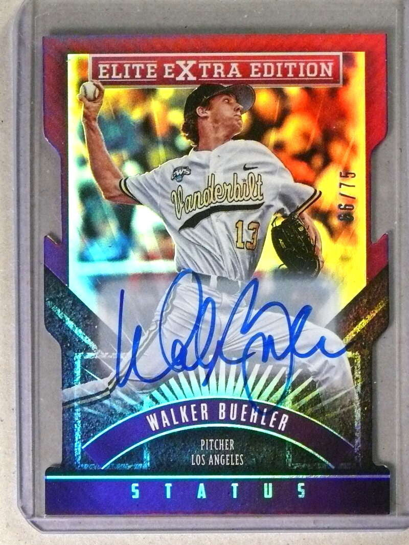DELETE 112307 2015 Elite Extra Edition Status Purple Walker Buehler Rookie Autograph /75