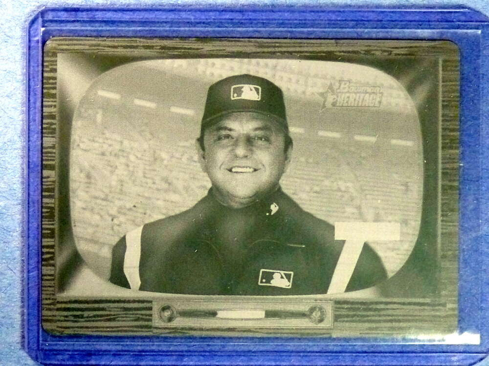 2004 Bowman Heritage Yellow Printing Plate Charlie Reliford Umpire 1/1 #232