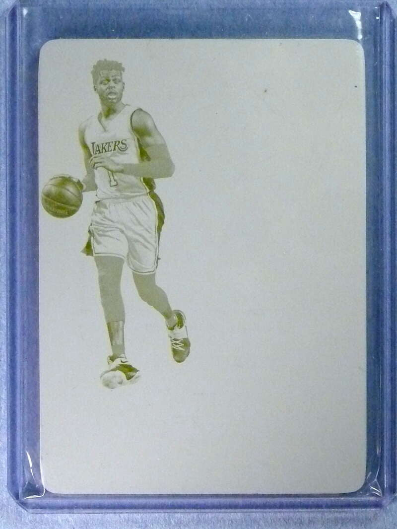 DELETE 112435 2016-17 Flawless Logoman Auto Yellow Printing Plate D'Angelo Russell #D1/1