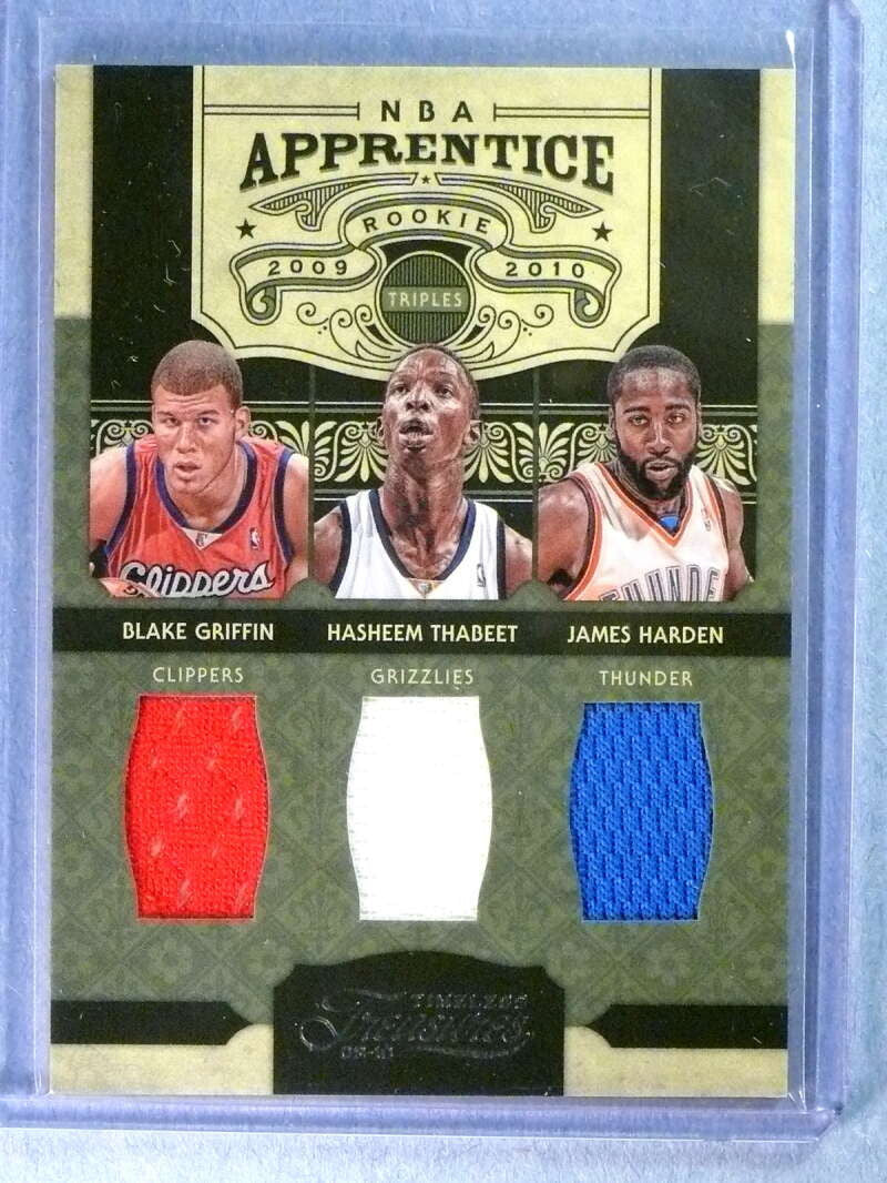 DELETE 112452 2009-10 Timeless Treasures Apprentice James Harden Griffin Thadbeet Jersey #/100
