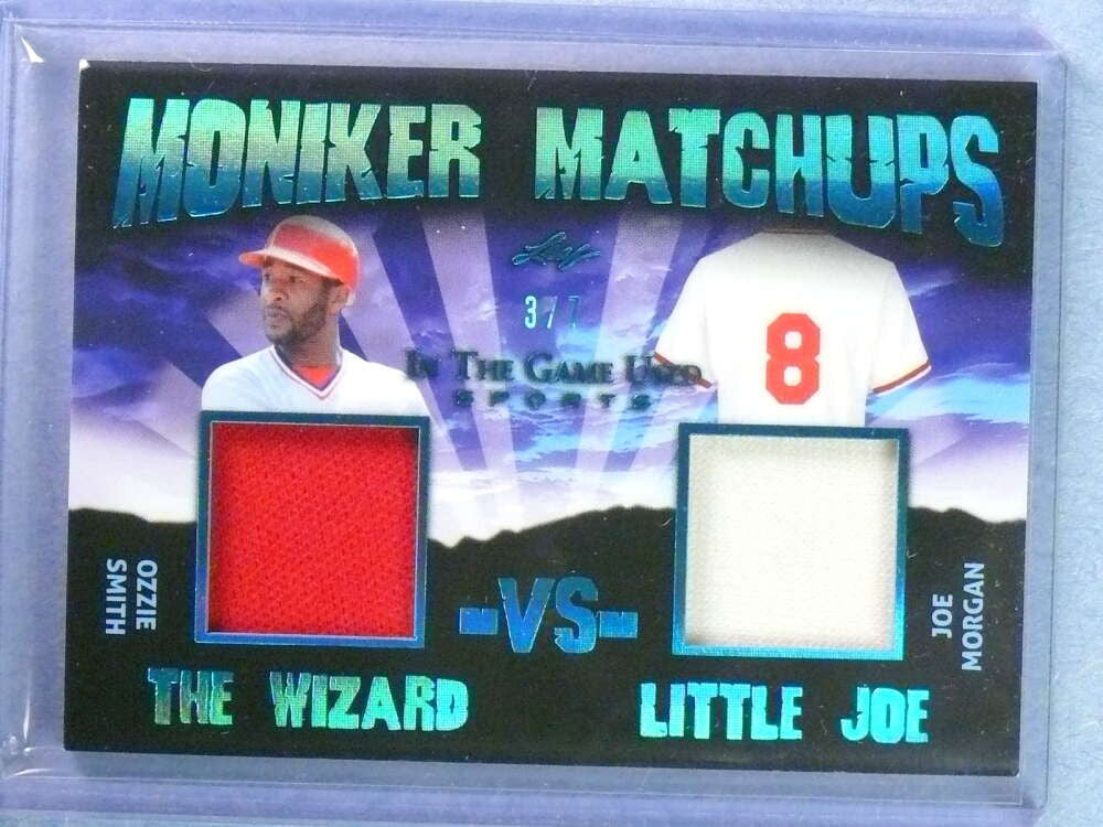 DELETE 112558 2020 Leaf ITG Moniker Matchups Platinum Ozzie Smith Morgan Jersey #D3/7