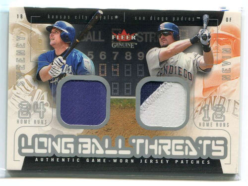 2003 Fleer Genuine Longball Threats 6 Mike Sweeney Phil Nevin Dual Patch 24/36