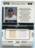 2003 Playoff Portraits Materials Combo Silver Mike Piazza Dual Bat Jersey 5/25