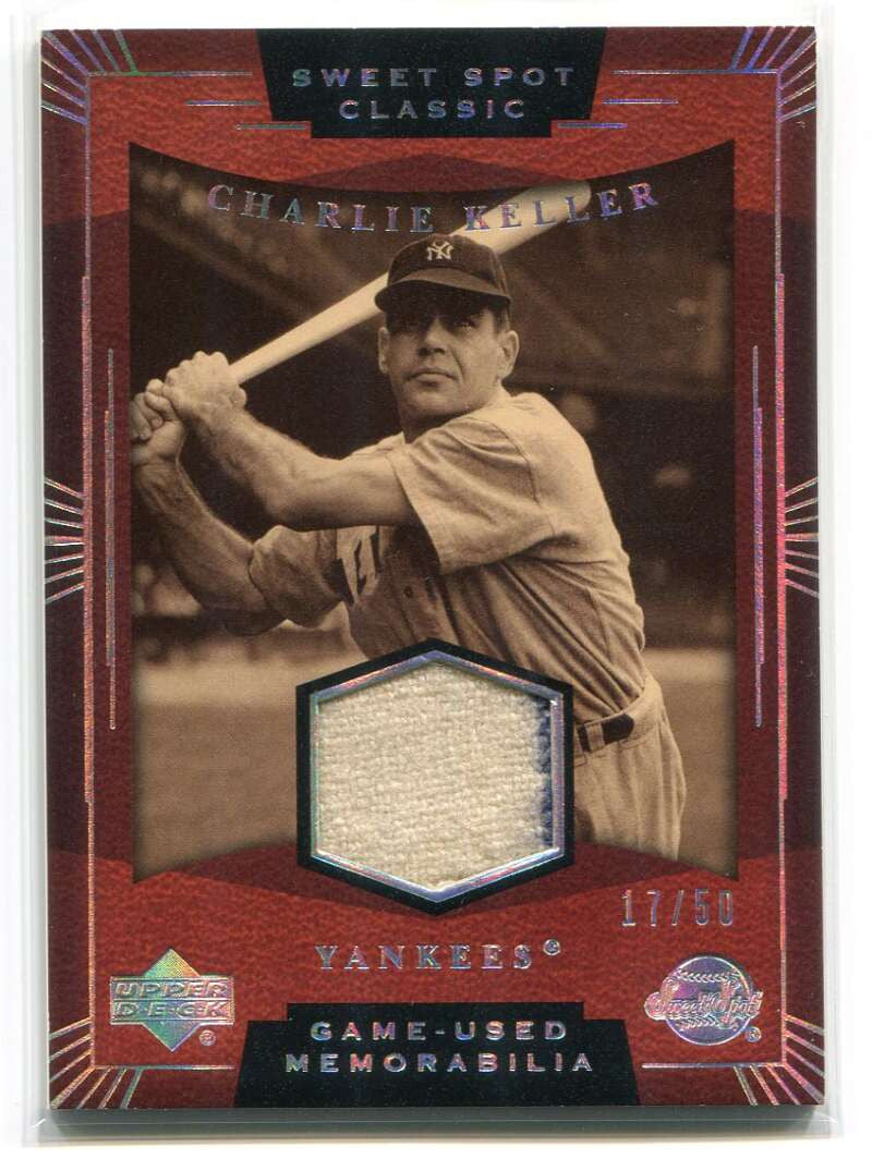 2004 Sweet Spot Classic Game Used Silver Rainbow Charlie Keller Jersey 17/50
