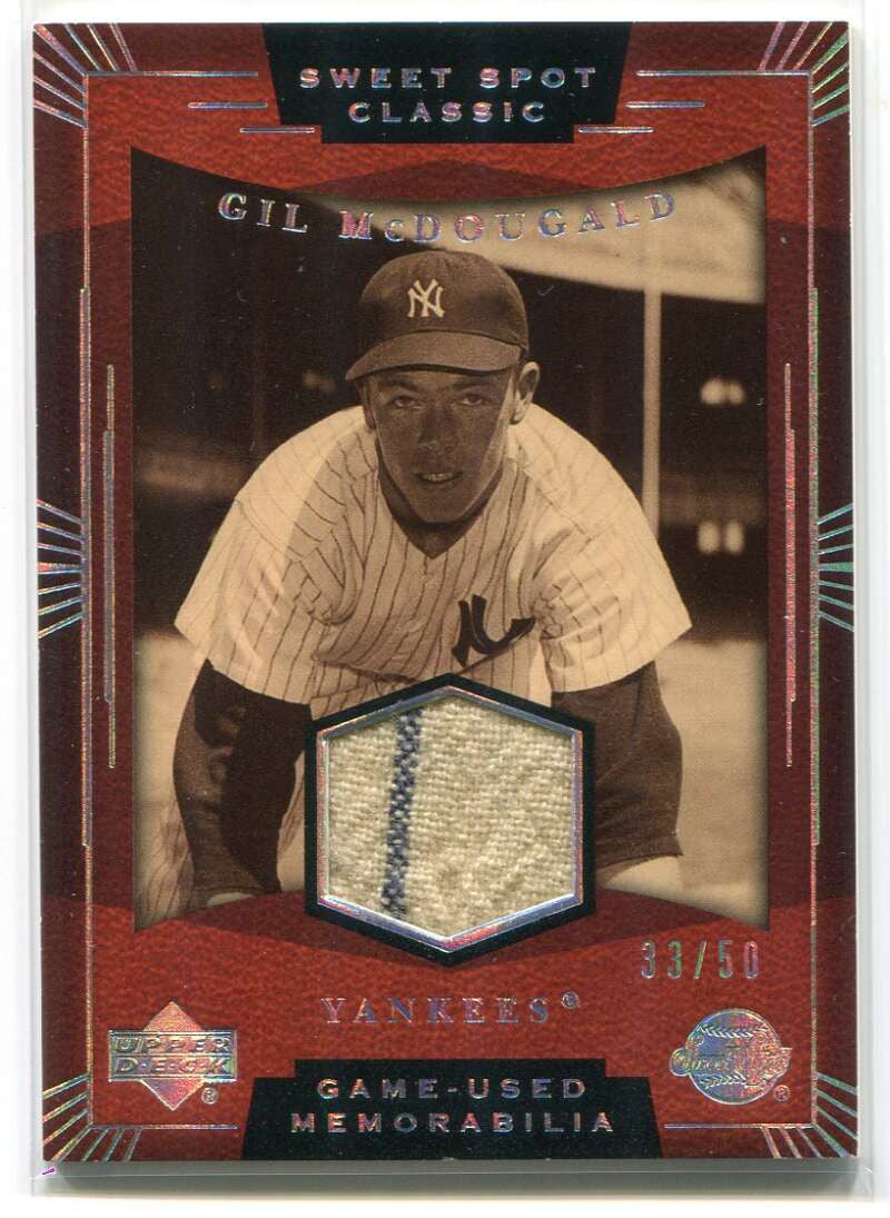 DELETE 113937 2004 Sweet Spot Classic Game Used Silver Rainbow SSGM Gil McDougald Jersey 33/50