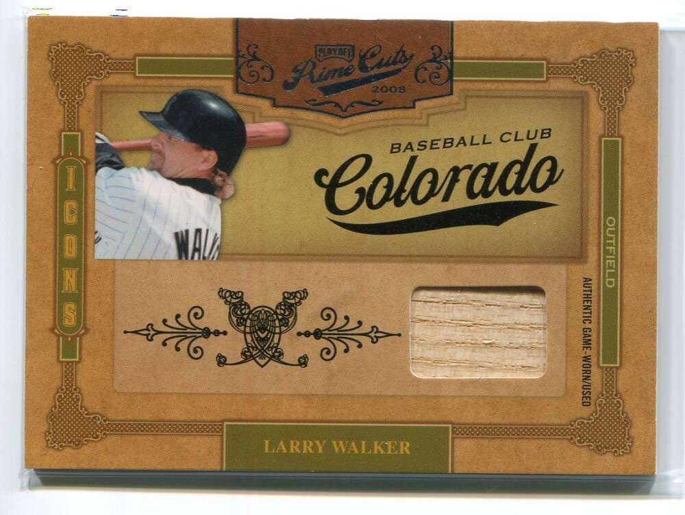 2008 Prime Cuts Icons Bats 30 Larry Walker Bat 2/19
