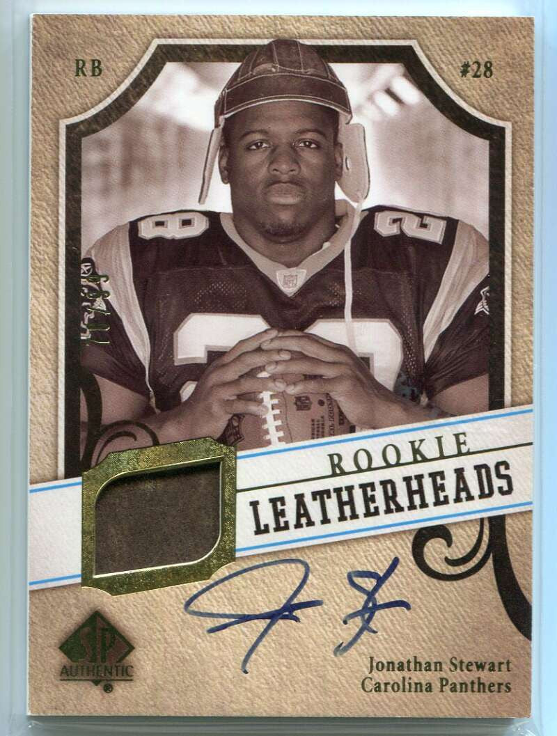 2008 SP Authentic Leatherheads Autographs Jonathan Stewart RC Helmet Auto 78/99