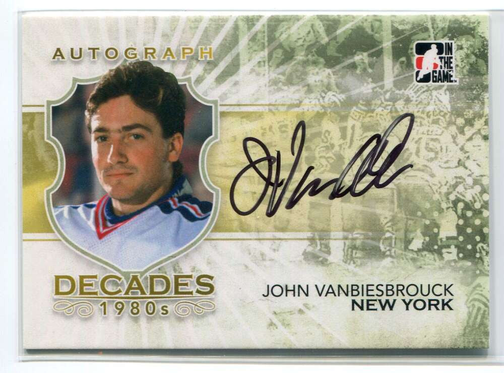 DELETE 114108 2010-11 ITG Decades 1980s Autographs AJV John Vanbiesbrouck Auto